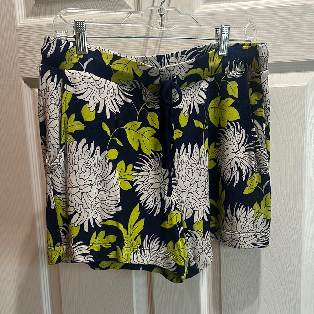 CAbi Floral Print Shorts with Drawstring Size M GUC